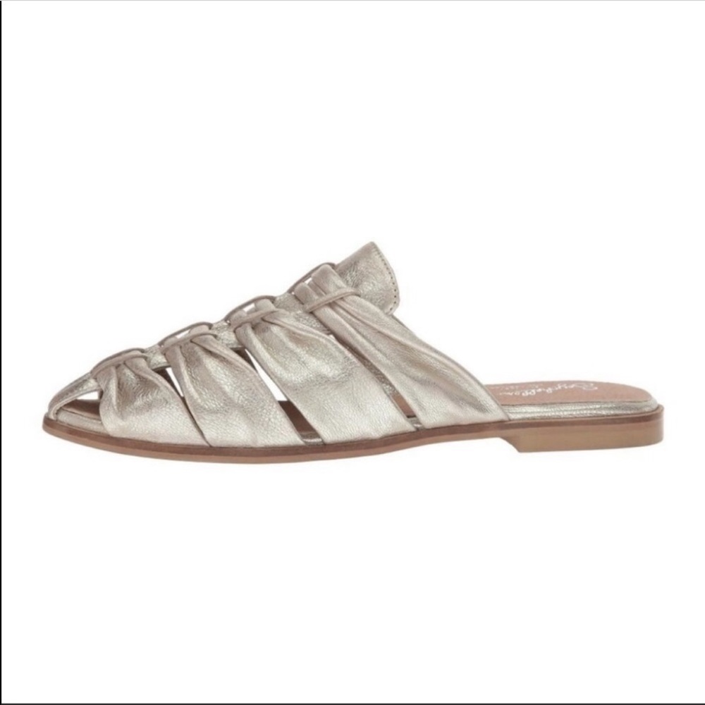 Seychelles sacrifice metallic mule gold